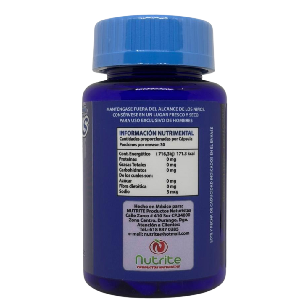 Maximus - Maca, Ginseng Panax, Zarzaparrilla, Damiana, Ostión - 30 cápsulas de 500 mg