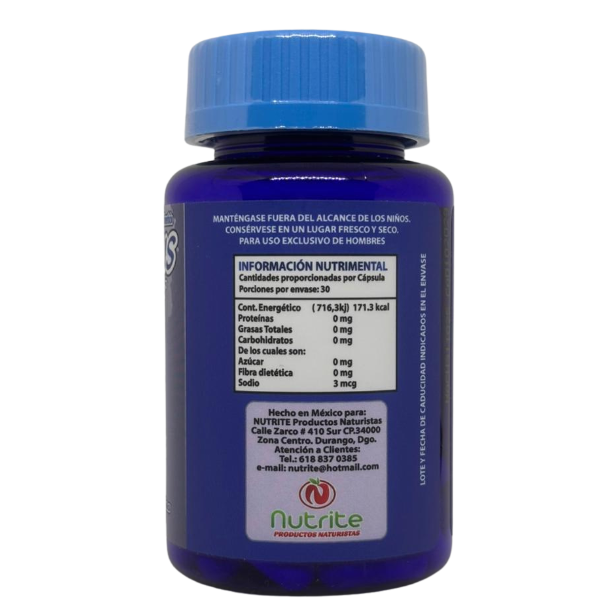 Maximus - Maca, Ginseng Panax, Zarzaparrilla, Damiana, Ostión - 30 cápsulas de 500 mg