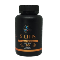 5-Litis - Hojas de Guayabo, Melisa, Regaliz, Jengibre, Milenrama - 90 Cápsulas de 500 mg