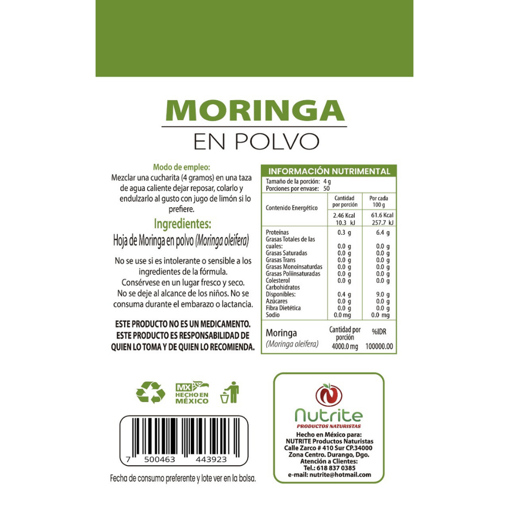 Moringa - Polvo 200 gr