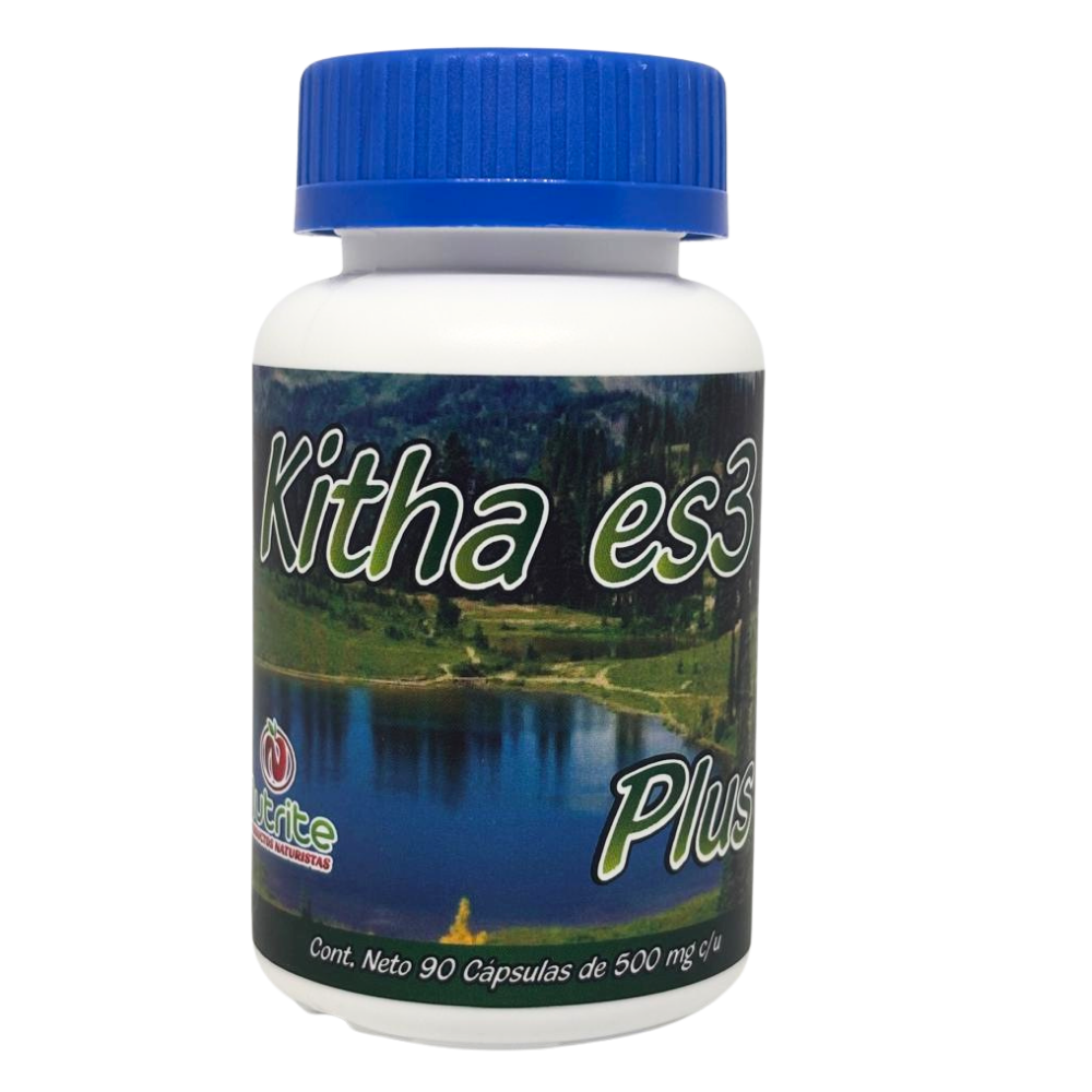 Kitha Es3 - Valeriana, Tila, Toronjil, Menta, Ácido Glutámico, Vitamina B1, Ginkgo Biloba - 90 Cápsulas de 500 mg