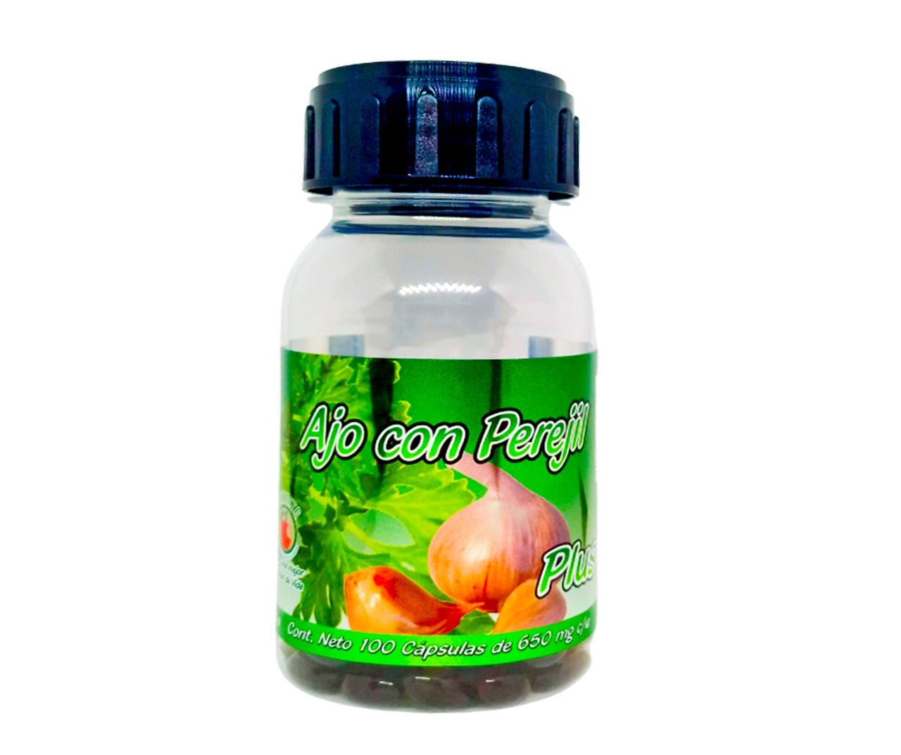 Ajo, Perejil, Vitamina E, - 100 Cápsulas de 650 mg