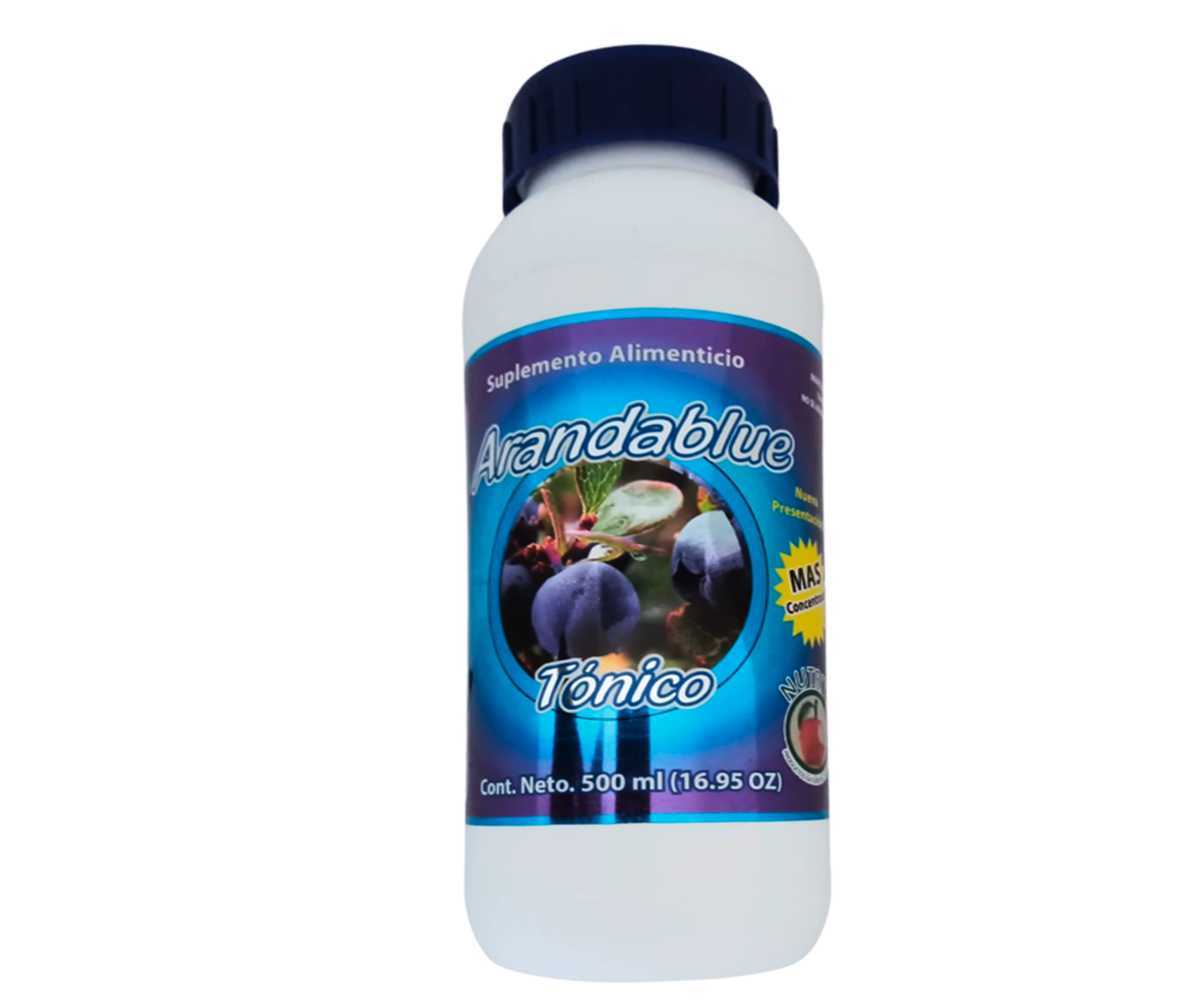 Tónico con Arándano Azul, Jamaica, Semilla de Uva, Trébol Rojo, Vitamina C, Selenio - 500 ml - Arandablue