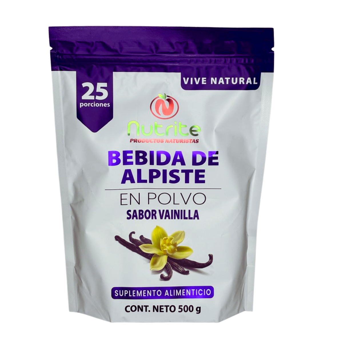 Bebida de Apiste Sabor Vainilla - Alpiste, Cardo Mariano, Diente de León, Canela, Anís Estrella - 500 gr