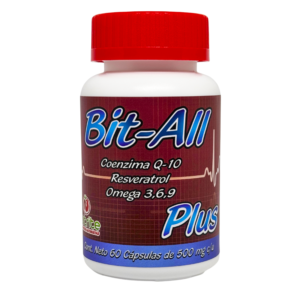 Coenzima Q 10, Resveratrol, Granada, Omega 3, Omega 6, Omega 9 - 60 Cápsulas de 500 mg - Bit-All