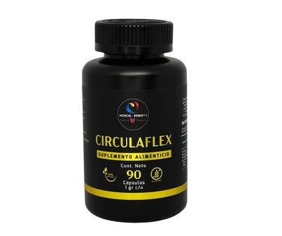 Circulaflex- Castaño de Indias, Ajo Negro, Jengibre, Vid Roja, Ginkgo Biloba, L-Arginina - 90 Cápsulas de 1000 mg