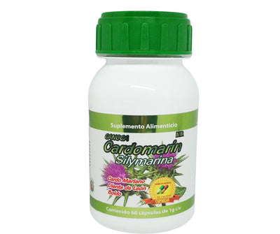 Cardomarin - Cardo Mariano, Boldo, Diente de León, Alcachofa, Prodigiosa - 60 cápsulas de 1000 mg