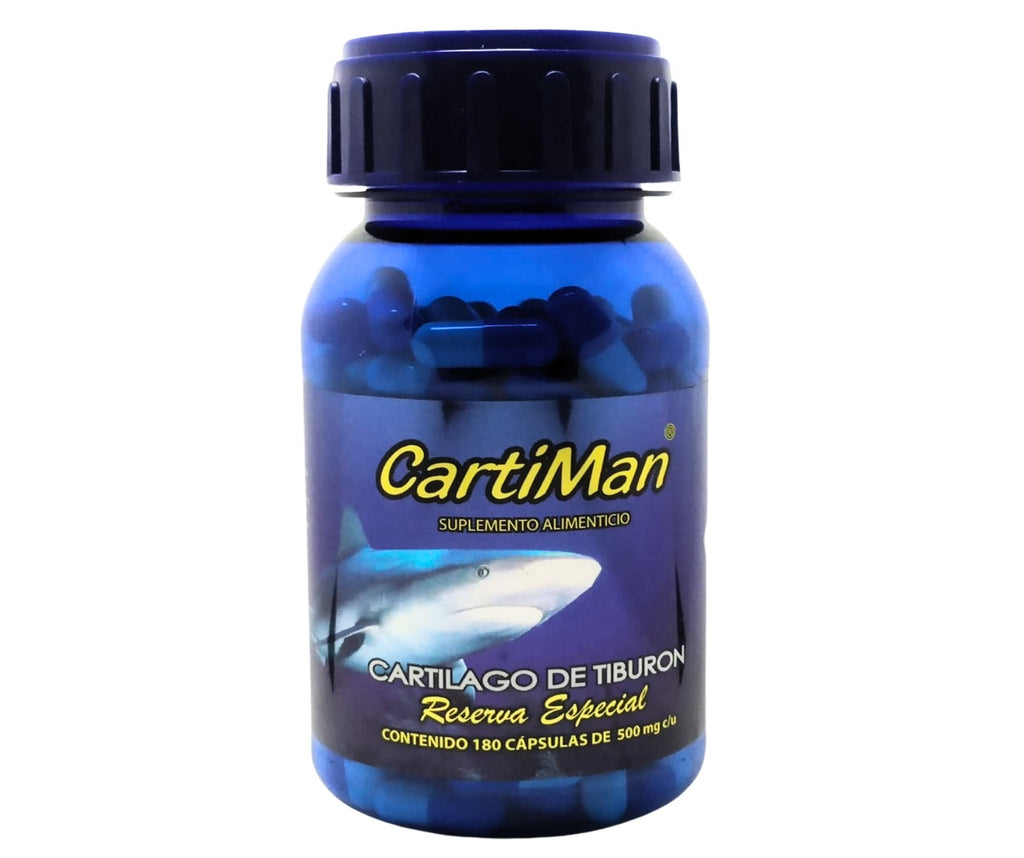 CartiMan - Cartílago de Tiburón - 180 cápsulas de 500 mg