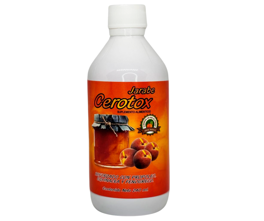 Cerotox - Jarabe con Miel de Durazno, Propóleo, Orégano, Guaje Cirial, Gordolobo - 240 ml