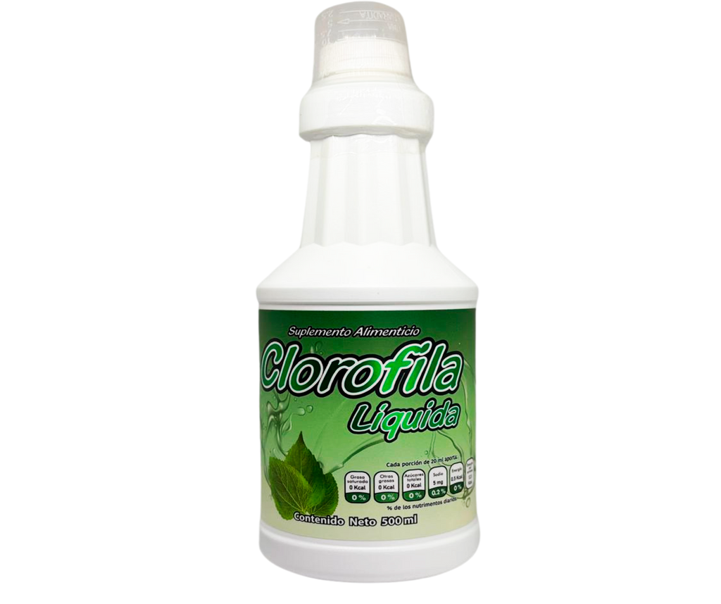Clorofila Liquida, Menta, Hierbabuena, Agua Bidestilada - 500 ml