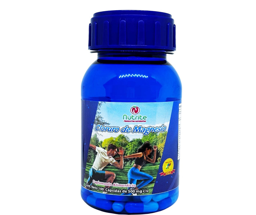 Cloruro de Magnesio, Vitamina C, Vitamina D, Calcio - Cápsulas de 500 mg