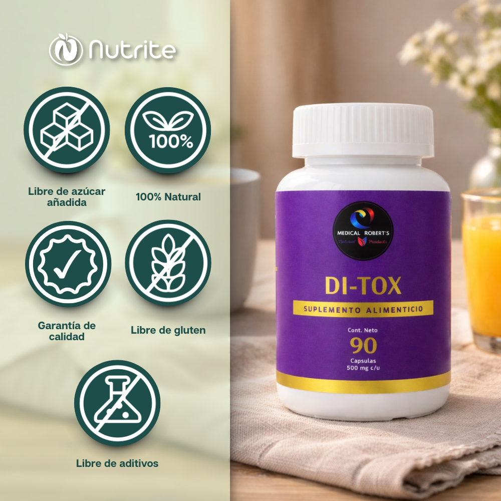 Di-Tox - Palo de Arco, Zarzaparrilla, Alcachofa - 90 Cápsulas de 500 mg