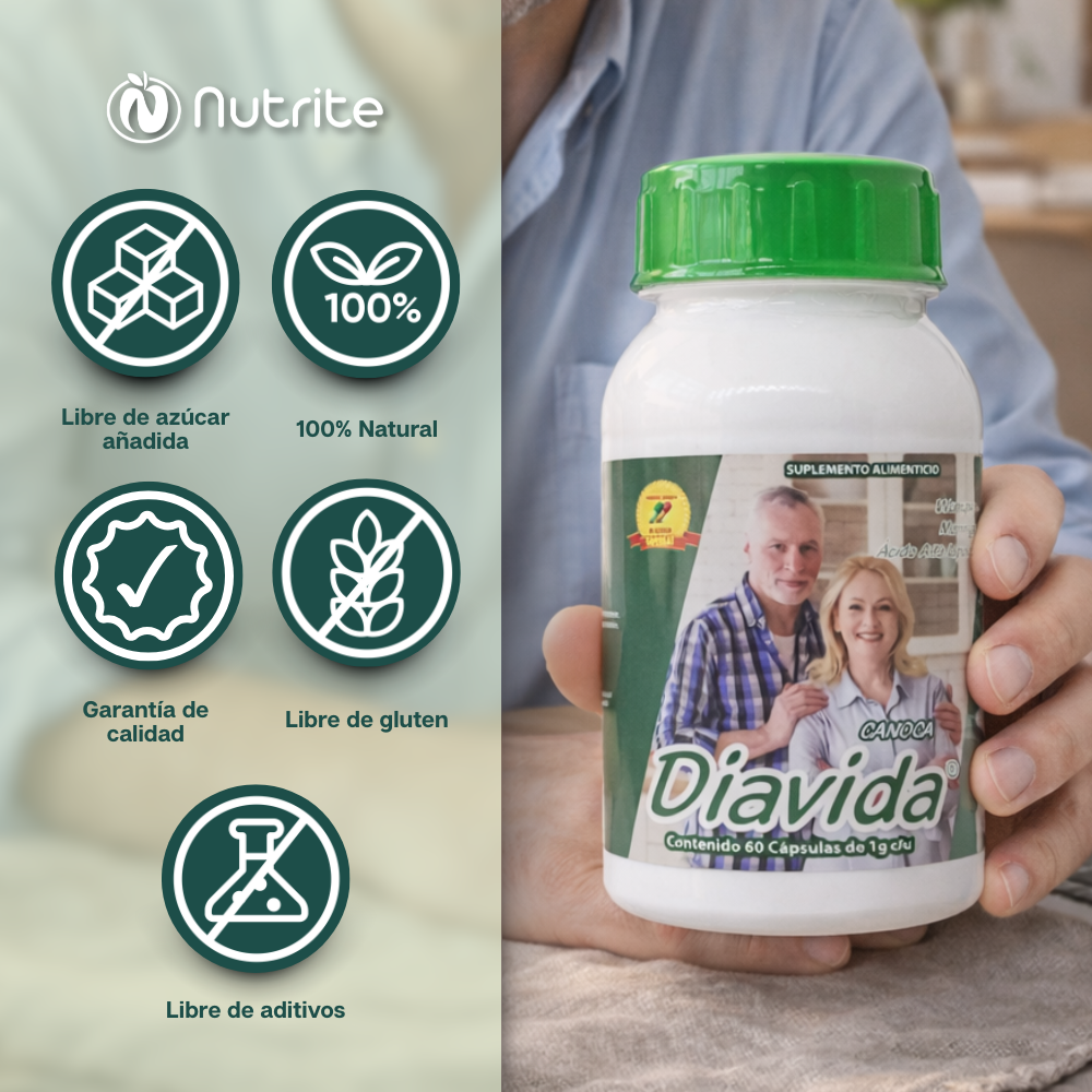 Diavida - Wereque, Prodigiosa, Chaya, Moringa, Damiana, Ácido Alfa Lipoico - 60 cápsulas de 1000 mg