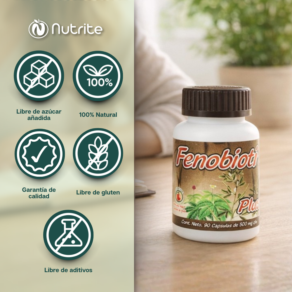 Fenobiotic - Fenogreco, Tomillo, Sello de Oro - 90 Cápsulas de 500 mg