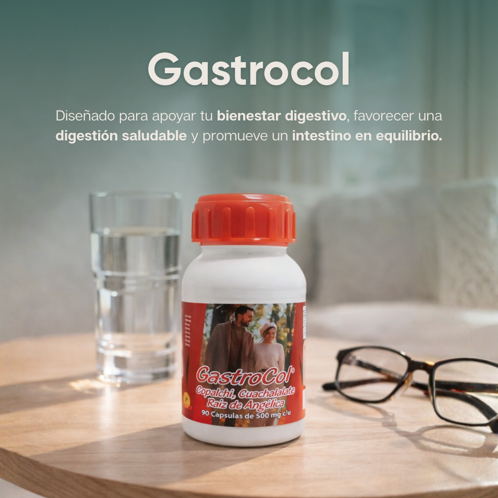 Gastrocol - Copalchi, Cuachalalate, Raíz de Angélica, Fenogreco, Prodigiosa - 90 cápsulas de 500 mg
