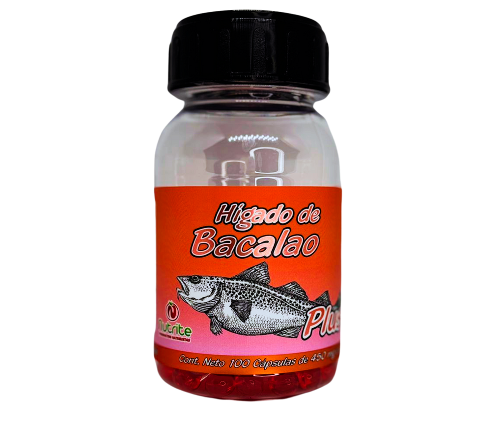 Hígado de Bacalao - 100 Cápsulas de 450 mg