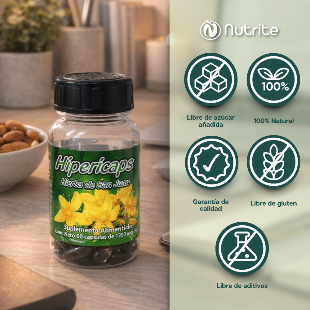 Hipericaps - Hierba de San Juan - 60 Cápsulas de 1200 mg