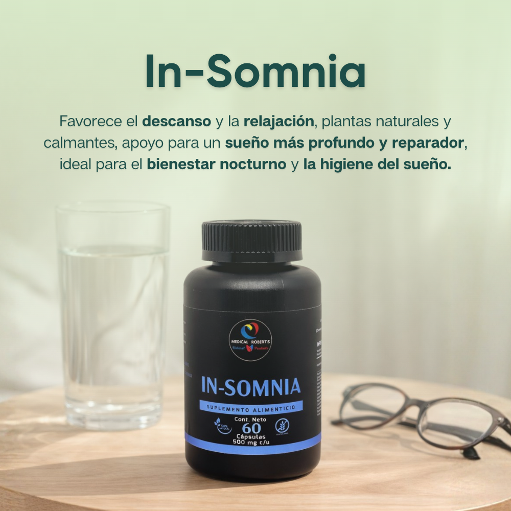 In-Somnia - Lúpulo, Valeriana, Pasiflora, Manzanilla - 60 Cápsulas de 500 mg