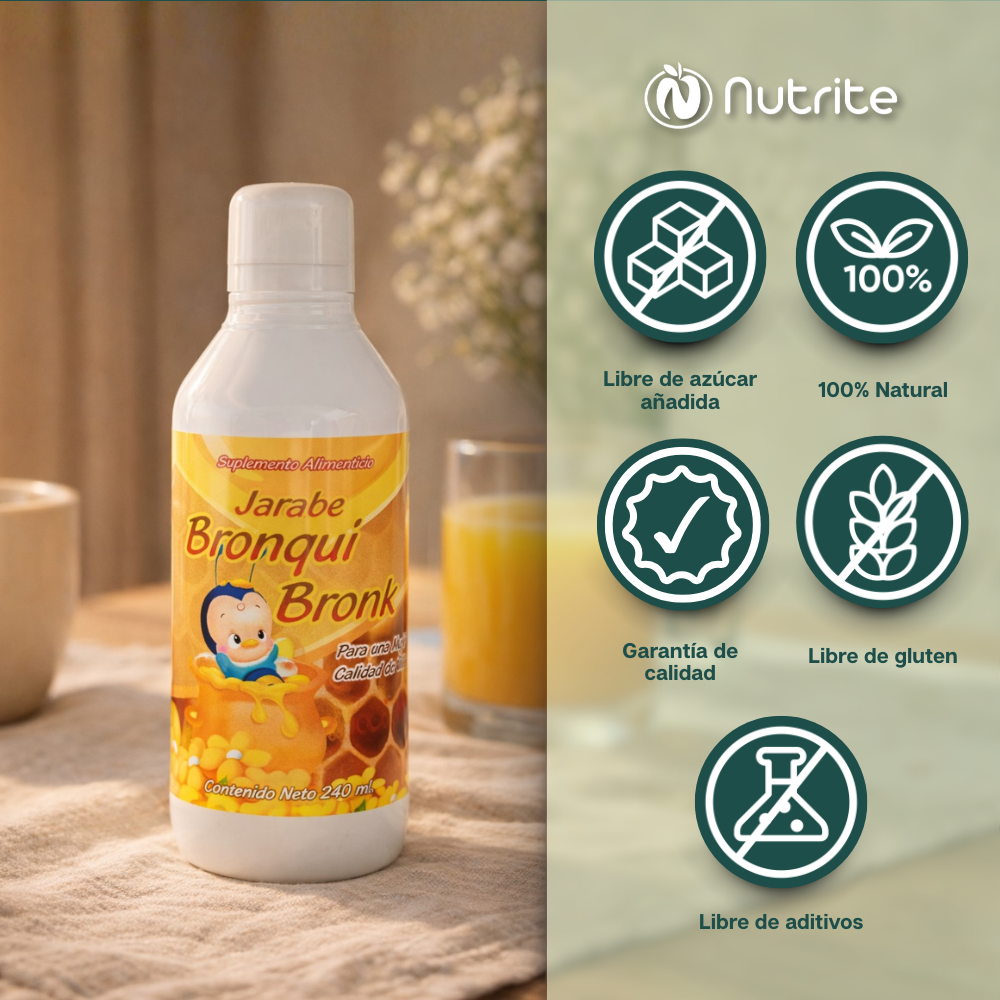 Jarabe con Miel de Abeja, Propóleo, Gordolobo, Sauco, Bugambilia, Tomillo - 240 ml