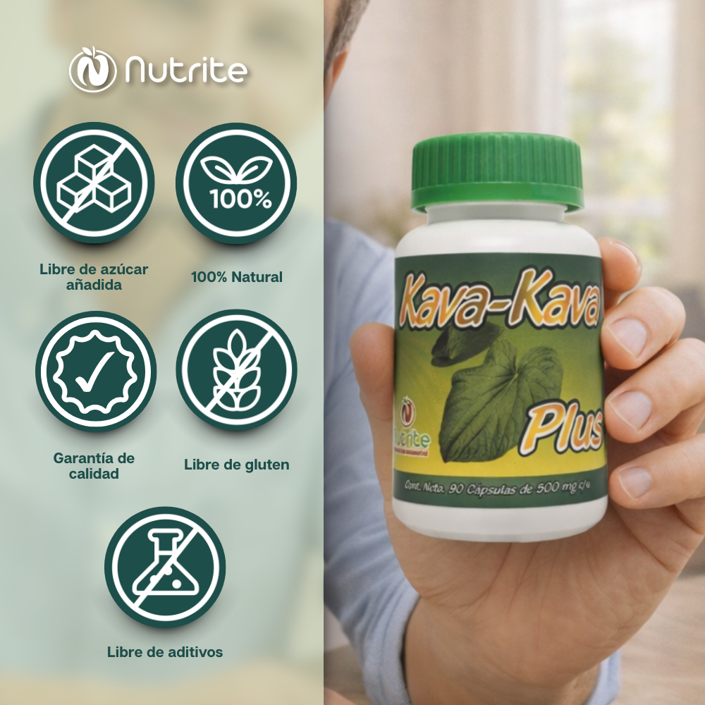 Kava Kava, Pasiflora, Diente de León - 90 Cápsulas de 500 mg