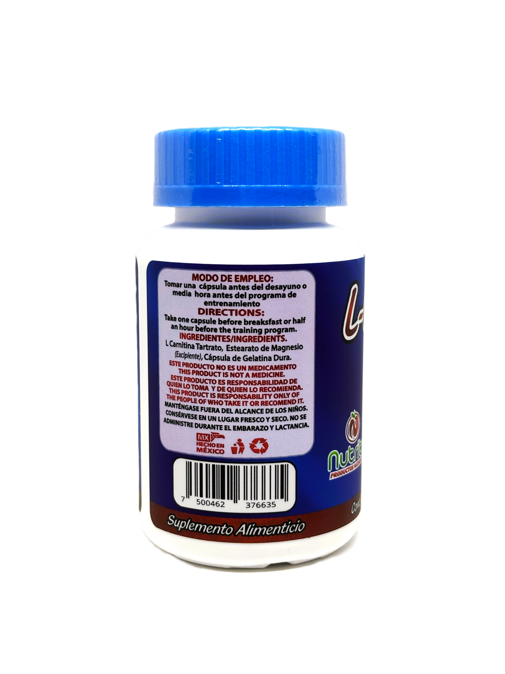 L-Carnitina Plus - 50 cápsulas de 500 mg