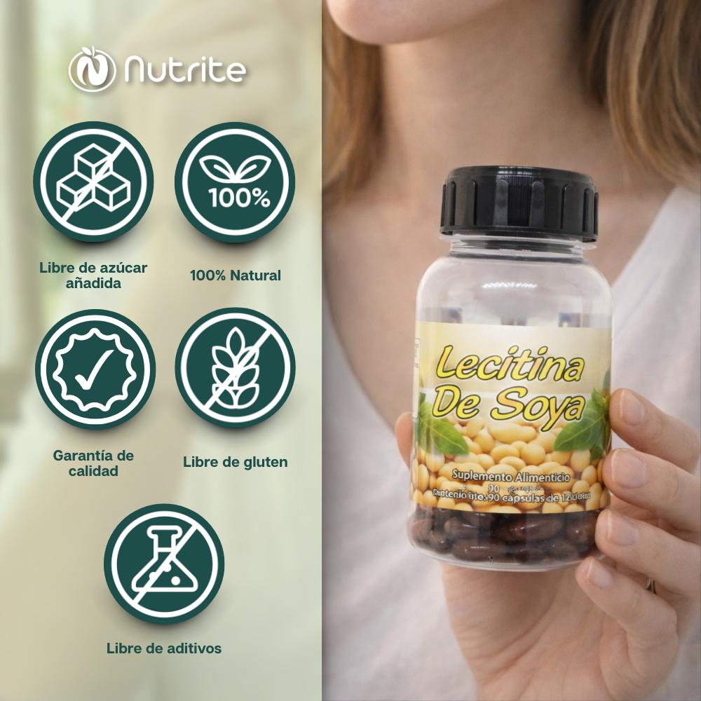 Lecitina de Soya - 90 Cápsulas de 1200 mg
