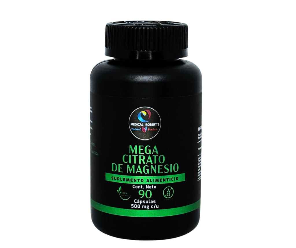 Mega Citrato de Magnesio - 90 cápsulas de 500 mg