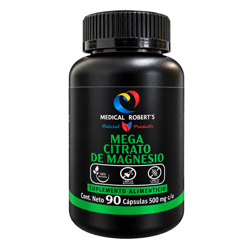 Mega Citrato de Magnesio - 90 cápsulas de 500 mg