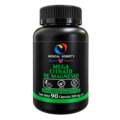 Mega Citrato de Magnesio - 90 cápsulas de 500 mg