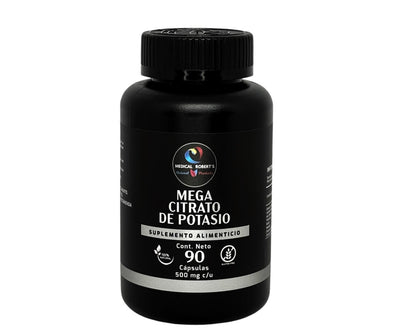 Mega Citrato de Potasio - 90 cápsulas de 500 mg