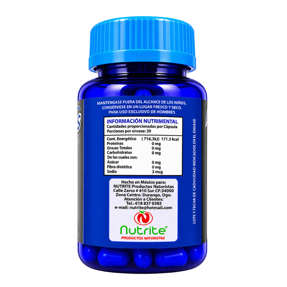 Maximus - Maca, Ginseng Panax, Zarzaparrilla, Damiana, Ostión - 30 cápsulas de 500 mg