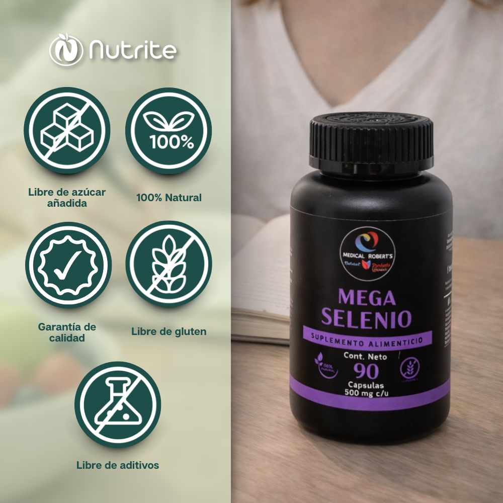 Mega Selenio - 90 Cápsulas de 500 mg