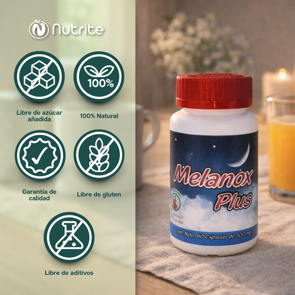 Melanox - Melatonina - 60 Cápsulas de 500 mg