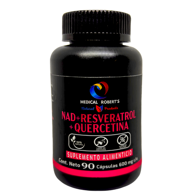 NAD + Resveratrol + Quercetina - 90 Cápsulas de 600 mg