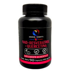 NAD + Resveratrol + Quercetina - 90 Cápsulas de 600 mg