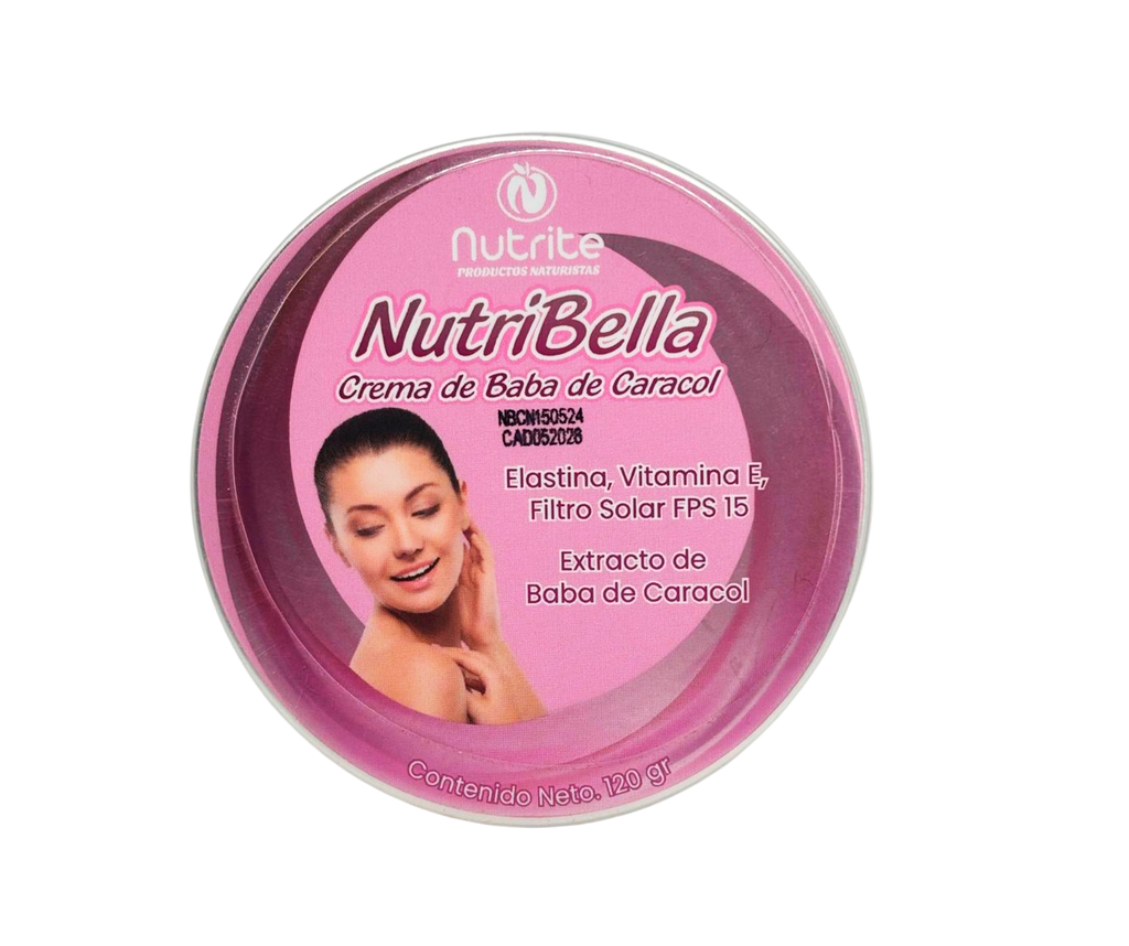 NutriBella - Crema con Baba de Caracol, Coenzima Q10, Alantonina, Elastina, FPS 15 - 120 gr