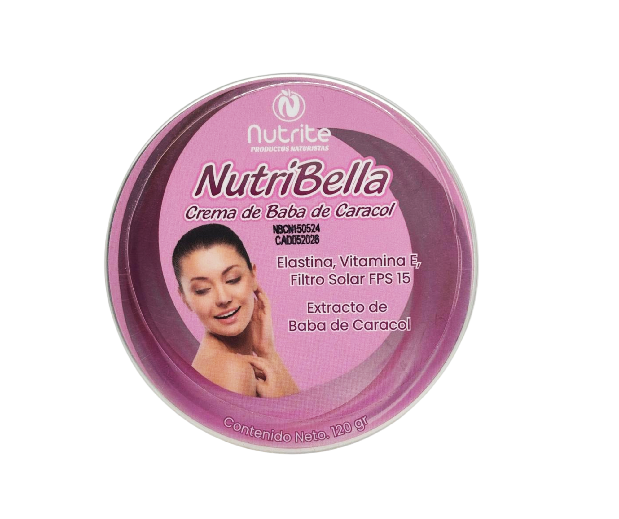 Crema con Baba de Caracol, Coenzima Q10, Alantonina, Elastina, FPS 15 - 120 gr - NutriBella