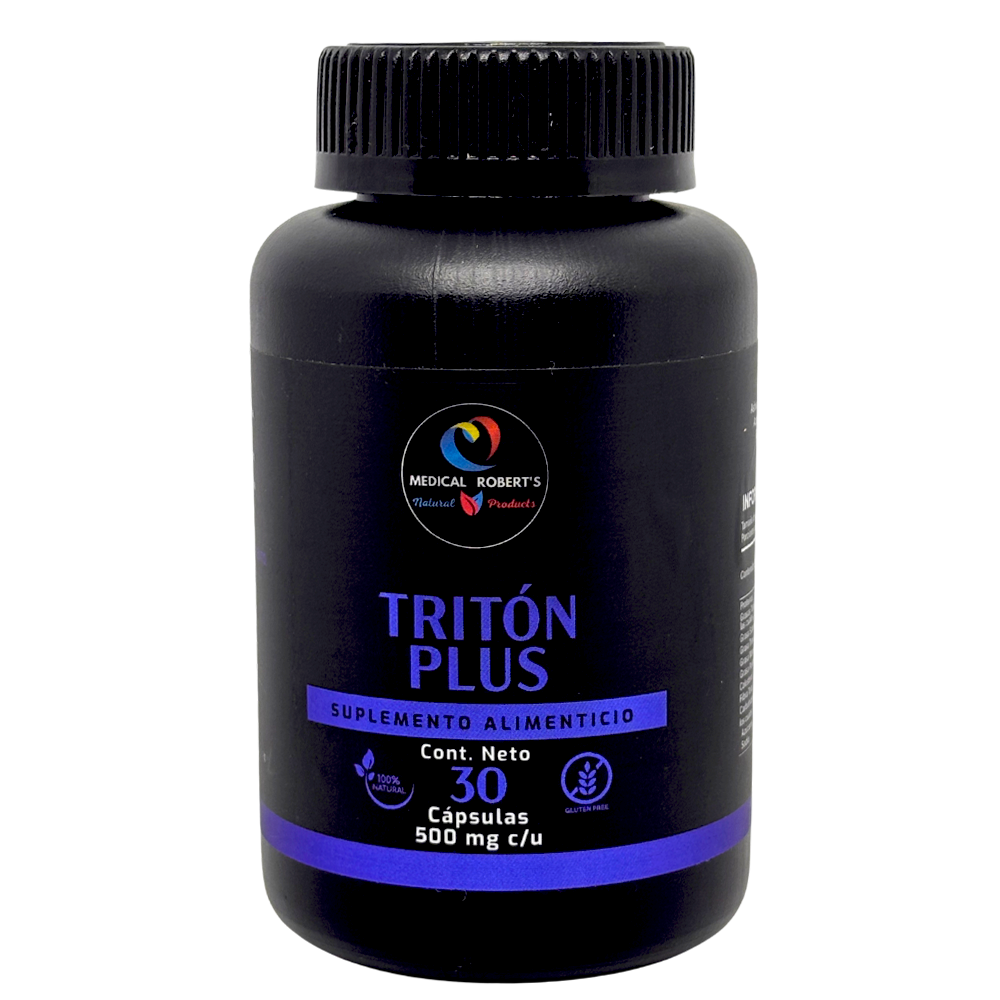 Tritón Plus- Ashwagandha, Azafrán, Grifonia, Rhodiola - 30 Cápsulas de 500 mg