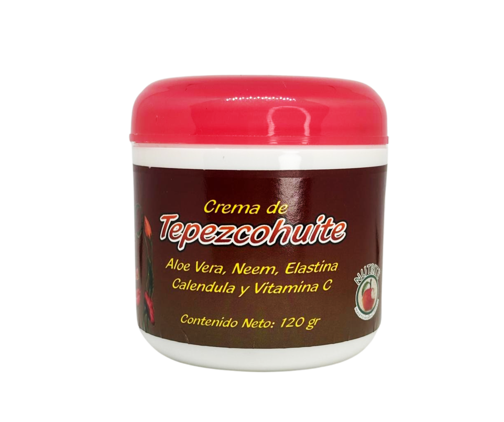 Crema con Tepezcohuite, Caléndula, Aloe Vera, Neem, Elastina, Vitamina C y FPS 15 - 120 gr