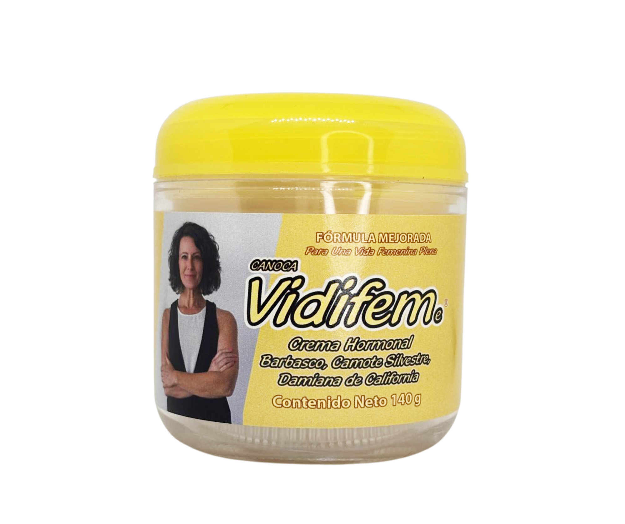 Crema con Barbasco, Camote Silvestre, Damiana de California, Aceite de Coco, Vitamina E - 140 gr - Vidifem
