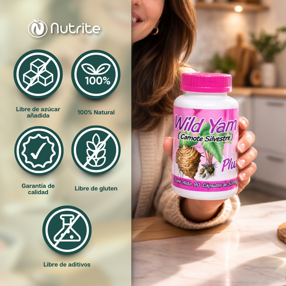Wild Yam - Camote Silvestre - 90 Cápsulas de 500 mg
