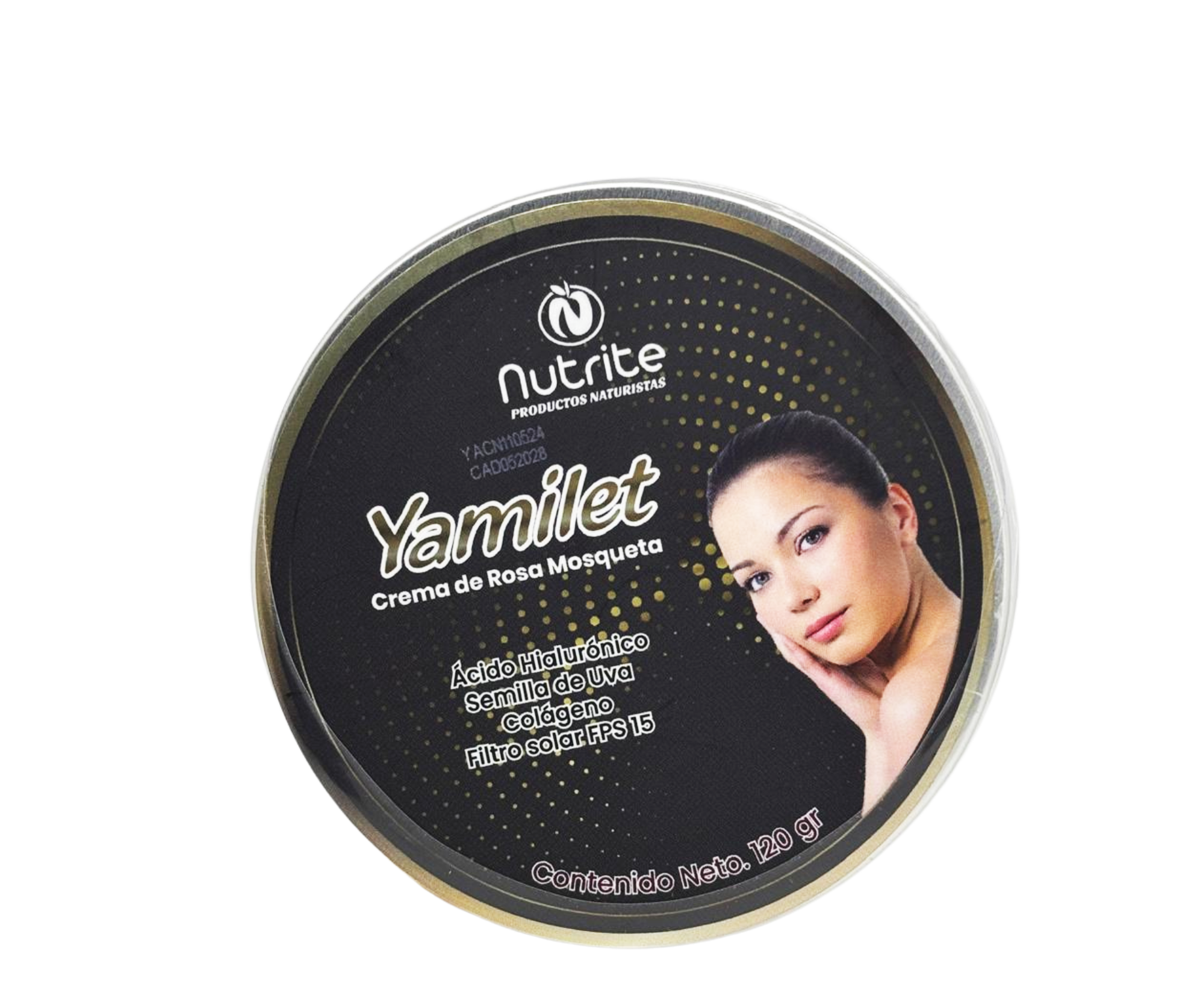 Crema con Rosa Mosqueta, Ácido Hialuronico, Semilla de Uva, Colágeno y FPS 15 - 120 gr - Yamilet