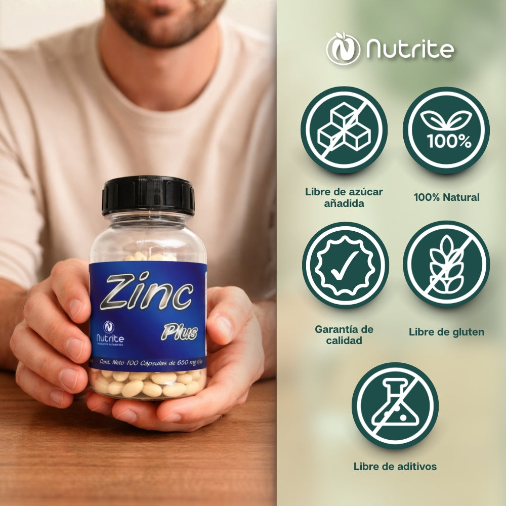 Zinc, Lecitina de Soya - 100 Cápsulas de 650 mg