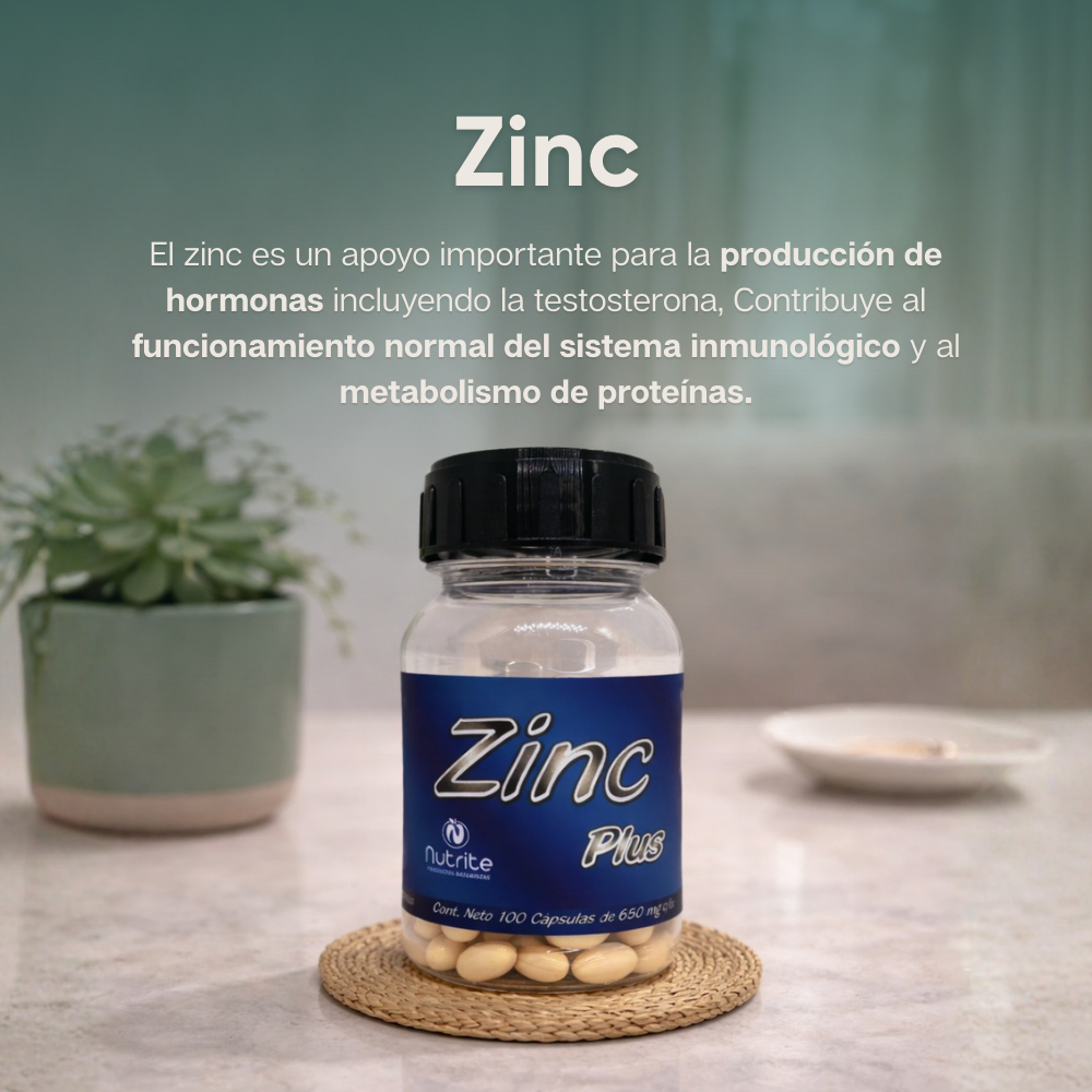 Zinc, Lecitina de Soya - 100 Cápsulas de 650 mg